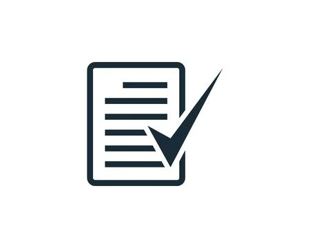 Agreement Paper Icon Vector Logo Template Illustration Design Stock Illustration