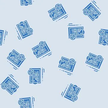 Agreement rejecting glyph seamless pattern Stock Illustration