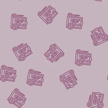 Agreement rejecting line seamless pattern Stock Illustration