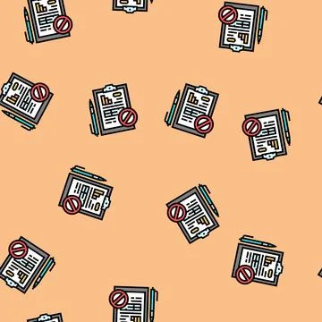 Agreement rejecting vector seamless pattern Stock Illustration