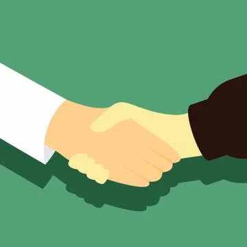 Agreement Shaking Hand Gesture Vector Illustration Graphic Stock Illustration