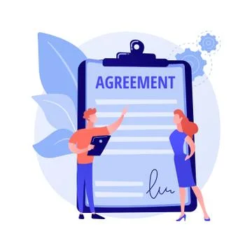 Agreement signing vector concept metaphor Stock Illustration