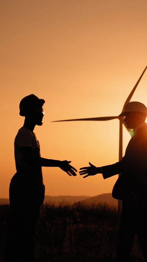 Agreement at Sunset Stock Footage 318692979
