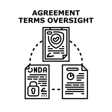 Agreement terms oversight concept vector illustration Stock Illustration