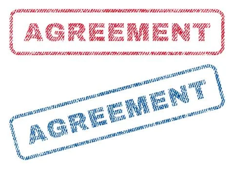 Agreement Text Textile Seal Stamp Watermarks Stock Illustration