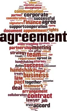 Agreement word cloud Stock Illustration