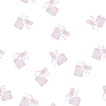 Agressive person glyph seamless pattern Stock Illustration