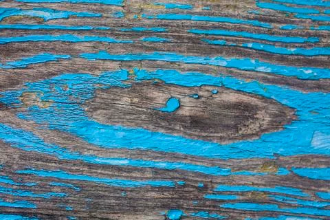 Agressivly decayed blue color on wood Stock Photos