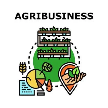 Agribusiness concept developing sustainable modern agriculture farming 库存插图