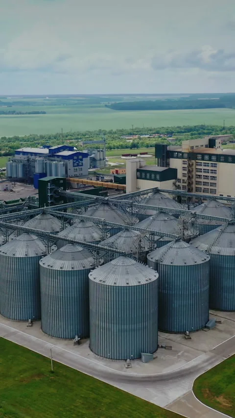 Agribusiness. Elevator for grain storage Stock Footage 269173550