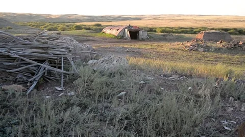 Agricultural buildings. Video stock 139025789