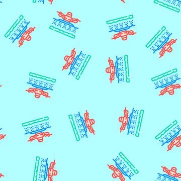 Agricultural drone vector seamless pattern 스톡 일러스트