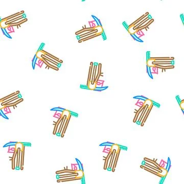 Agricultural equipment vector seamless pattern Stockillustratie