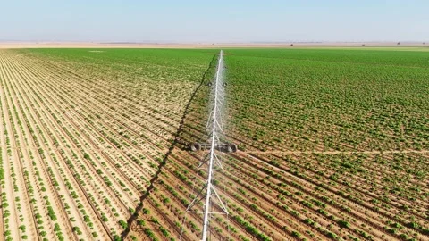 Agricultural field -  autonomous irrigation Stock Footage 293224713