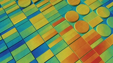Agricultural Field Crop Height Model Spectral Colour Ramp Oblique Aerial 스톡 동영상 343382681
