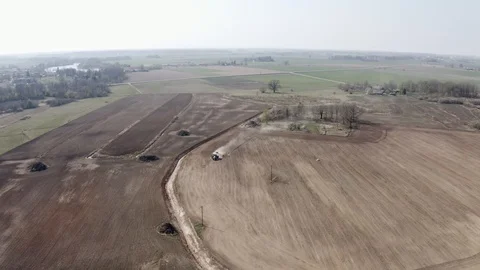 Agricultural field in spring. Stock Footage 106931539