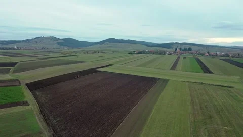 Agricultural fields aerial Stock Footage 267961705