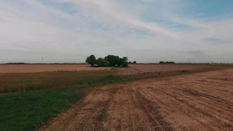 Agricultural Fields After Harvest Stock Footage 257224527