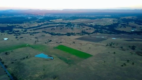 Agricultural fields in Australia in the evening. Stock Footage 95898138
