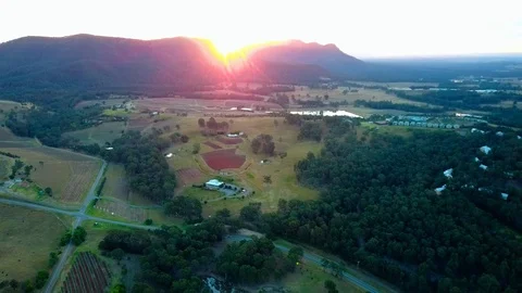 Agricultural fields in Australia in the evening. Stock Footage 95898186