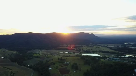 Agricultural fields in Australia in the evening. Stock Footage 95898242