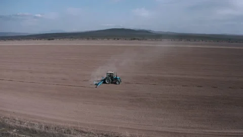 Agricultural fields in spring Stock Footage 238967923