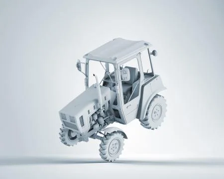 Agricultural generic tractor Stock Illustration
