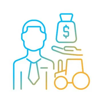 Agricultural lender gradient linear vector icon Stock-Illustration