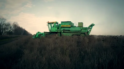 The agricultural machine in field Stock Footage 32792024