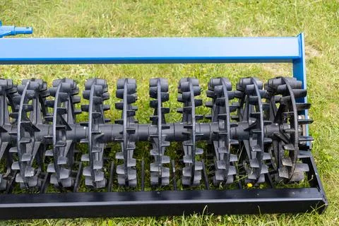 Agricultural machine part with ring roller used in disc harrow Stock-Fotos