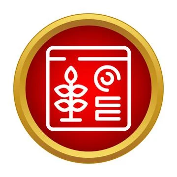 Agricultural plant research data analytics icon Stock Illustration