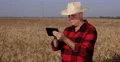 Agricultural Producer Read Email Touch Pad Wheat Crop Agriculture Industry 4k or 4k+ Resolution