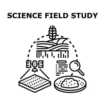 Agricultural science field study and research concept Stock Illustration