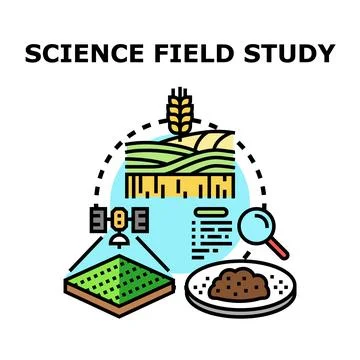 Agricultural science field study and research concept Stock Illustration