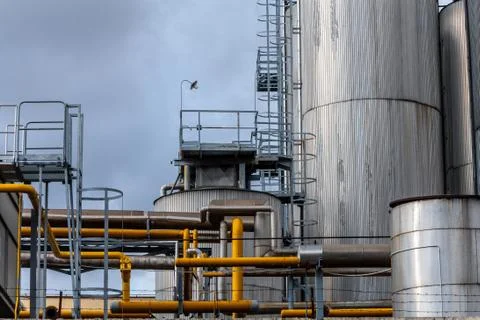 Agricultural silo outdoors Stock Photos