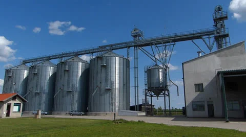 Agricultural Silo timelapse Stock Footage 25596483