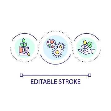 Agricultural soil bacteria loop concept icon Illustrazione stock