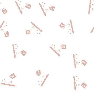 Agricultural sowing glyph seamless pattern Stock Illustration