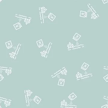 Agricultural sowing line seamless pattern Illustrazione stock