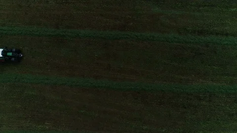 Agricultural tractor returns grass for the haymaking Stock Footage 117621831