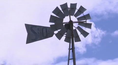 Agricultural windmill Stock Footage 619739