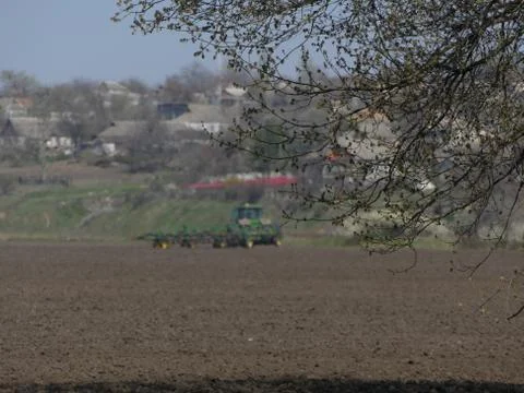 Agricultural work in the field. Stock Photos