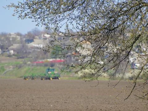 Agricultural work in the field. Stock Photos