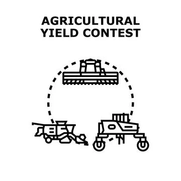 Agricultural yield contest concept vector art Stock Illustration