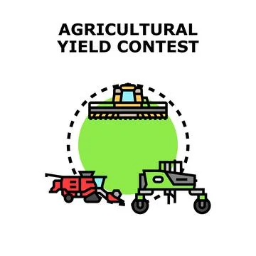 Agricultural yield contest concept vector art Stock Illustration