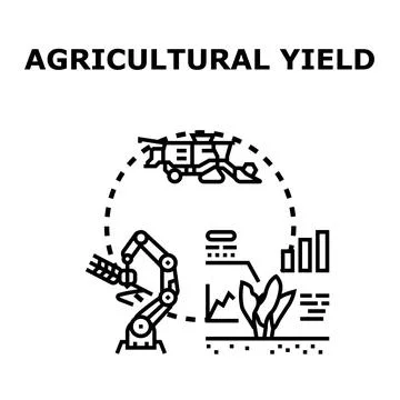 Agricultural yield optimization with smart farming technology Stock Illustration