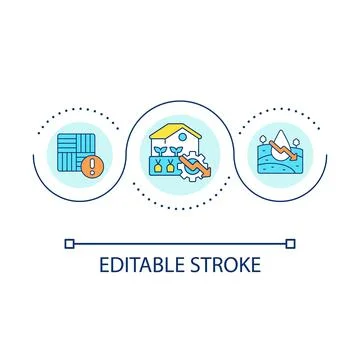 Agriculture backwardness loop concept icon Illustrazione stock