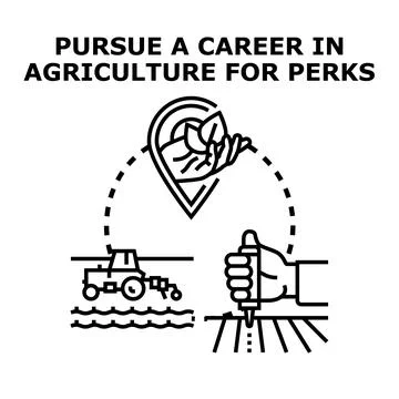 Agriculture career path development opportunities concept Stock Illustration