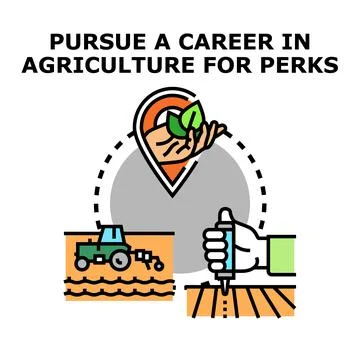 Agriculture career path development opportunities concept Stock Illustration