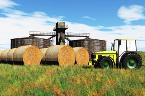 Agriculture Concept 3D render Stock Illustration